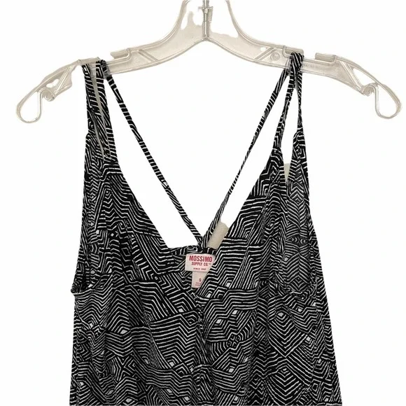 Mossimo Woven Printed V-Neck Cami Black & White Size Small - Picture 5 of 9